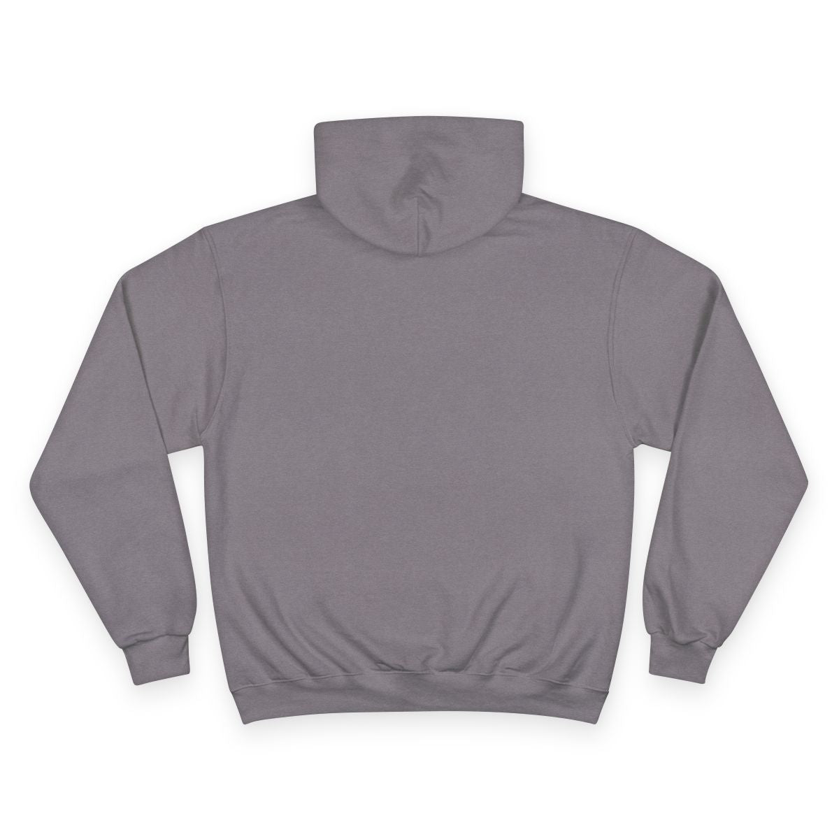 Back view of men's grey  minimalist PurposeDriven crown hoodie