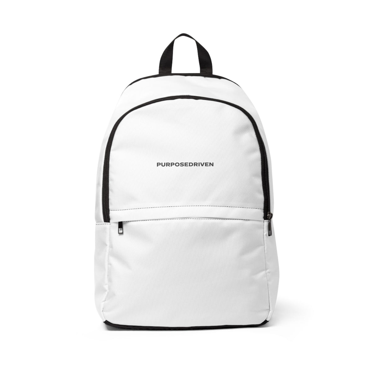 PurposeDriven™ minimalist white backpack with clean modern design and lightweight everyday carry style