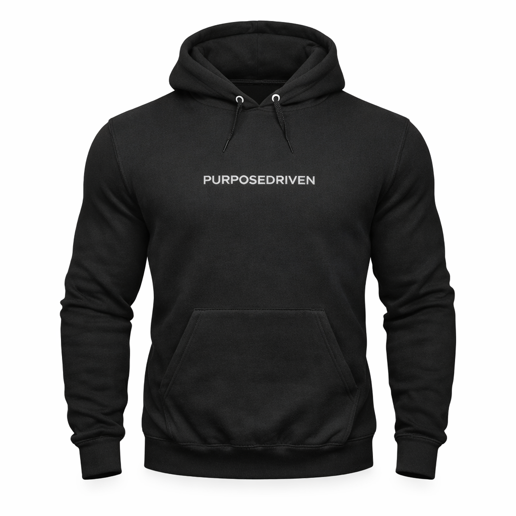 men’s black Champion logo heavyweight hoodie premium pullover