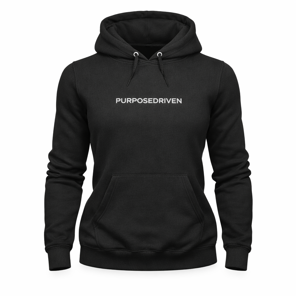 women’s black Champion logo heavyweight hoodie premium pullover
