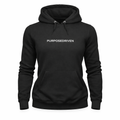 women’s black Champion logo heavyweight hoodie premium pullover