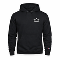 Men’s black heavyweight hoodie with white crown logo – Ascension by PurposeDriven